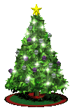 Christmas Tree with lights flashing